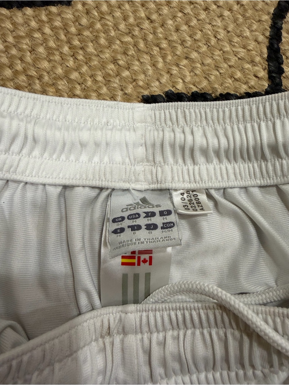 Adidas White Soccer Football Shorts Adult M Climalite - Picture 4 of 6